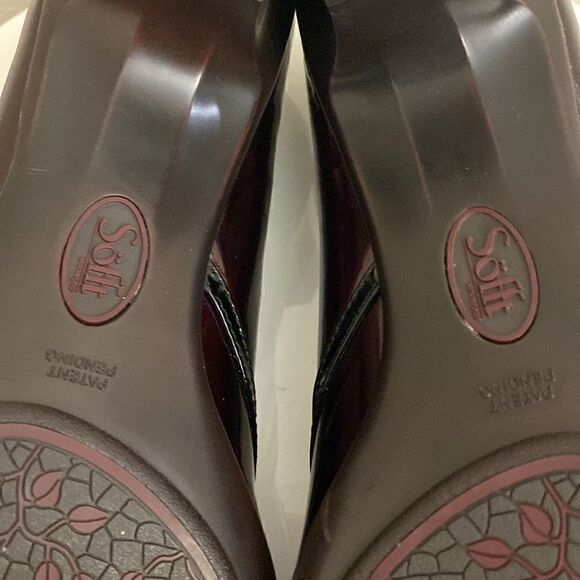 👠👠Sofft Maroon Patent Side Buttons & Bows Leather Heels Pumps!! Almost new!! - Picture 10 of 10